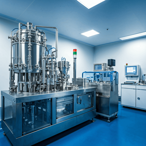 High-tech sterile pharmaceutical manufacturing environment