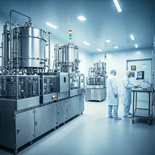 High-tech modern pharmaceutical cleanroom facility